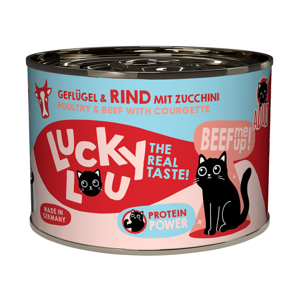 Korzystny pakiet Lucky Lou Adult, 24 x 200 g - Drób i wołowina