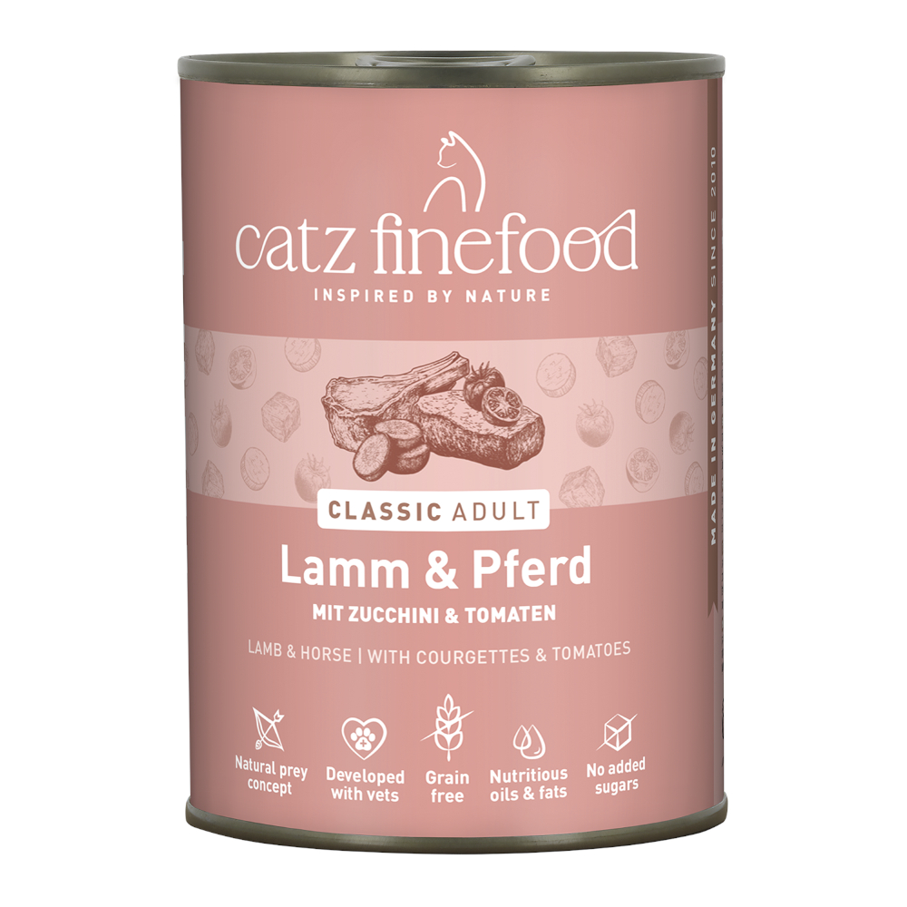catz finefood w puszce, 6 x 400 g - Jagnięcina z koniną
