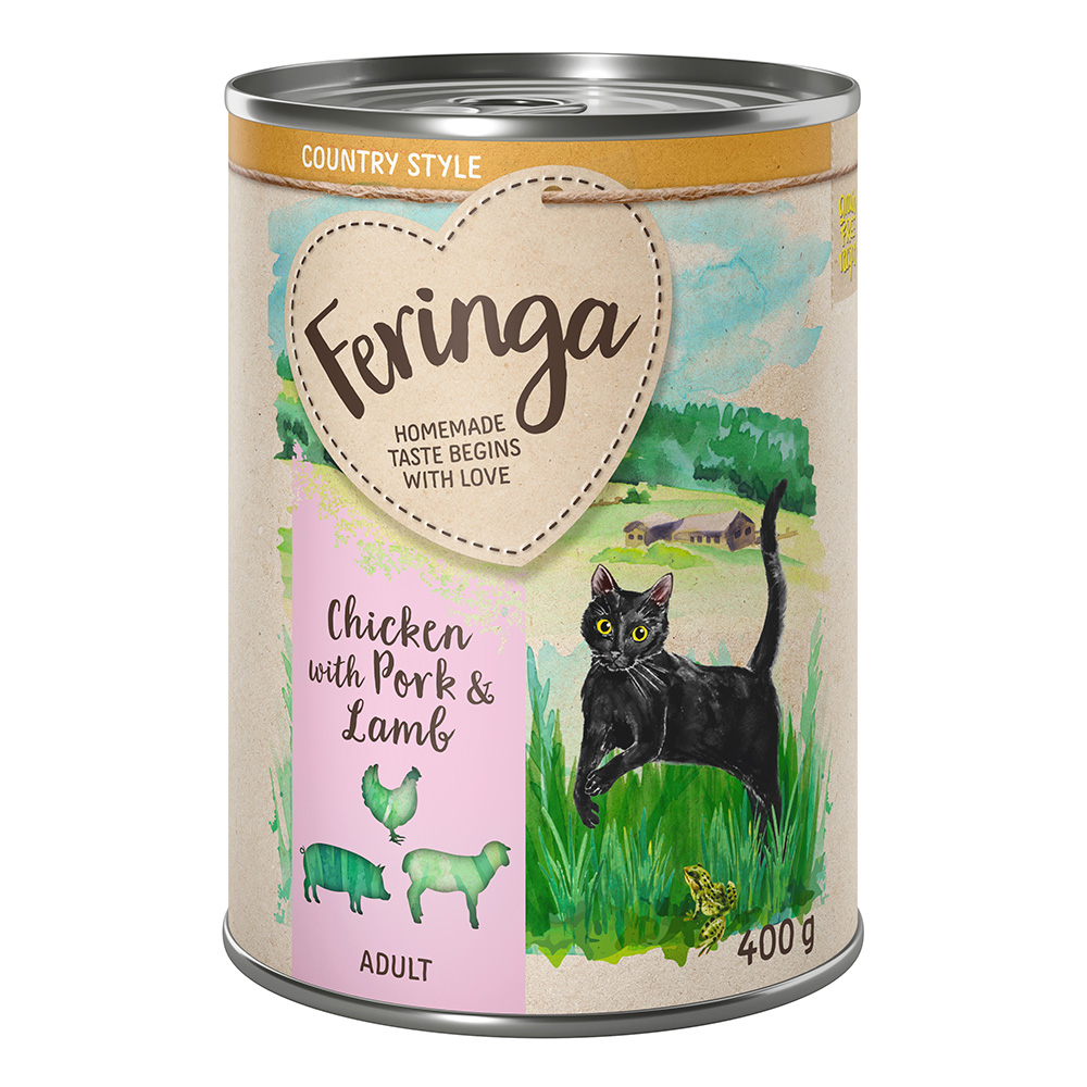 Feringa Country Style Menu, 6 x 400 g - Kurczak, jagnięcina, wieprzowina