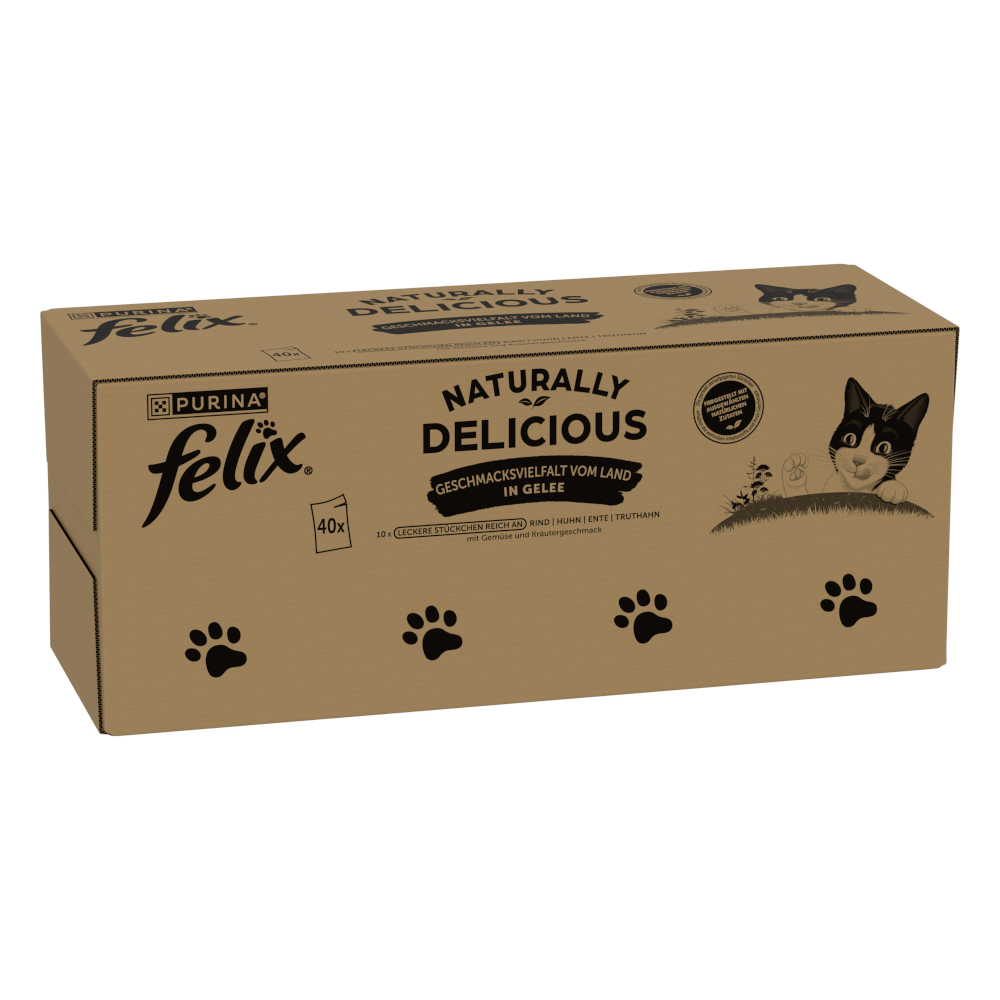 Megapakiet Felix Naturally Delicious, w galarecie, 80 x 80 g - Wiejskie smaki w galarecie