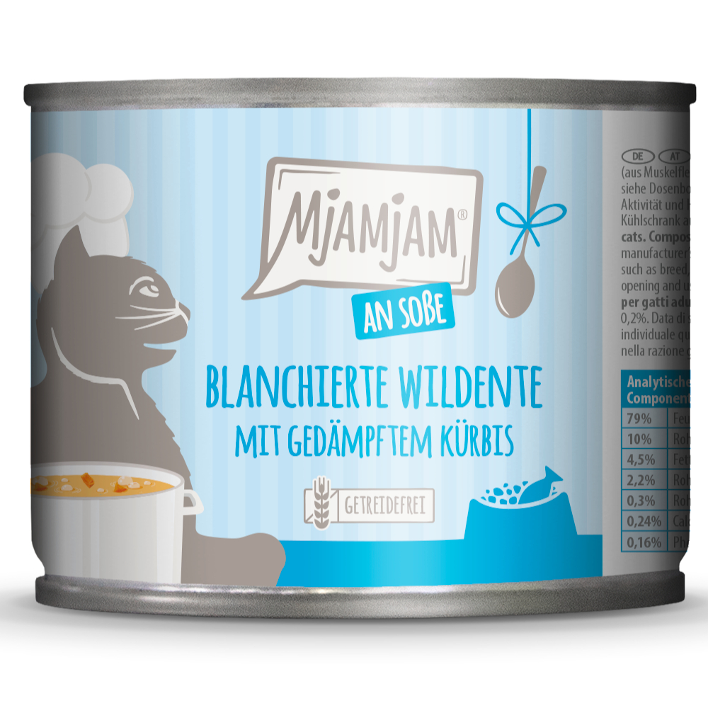 MjAMjAM w sosie, 6 x 185 g - Blanszowana dzika kaczka z dynią