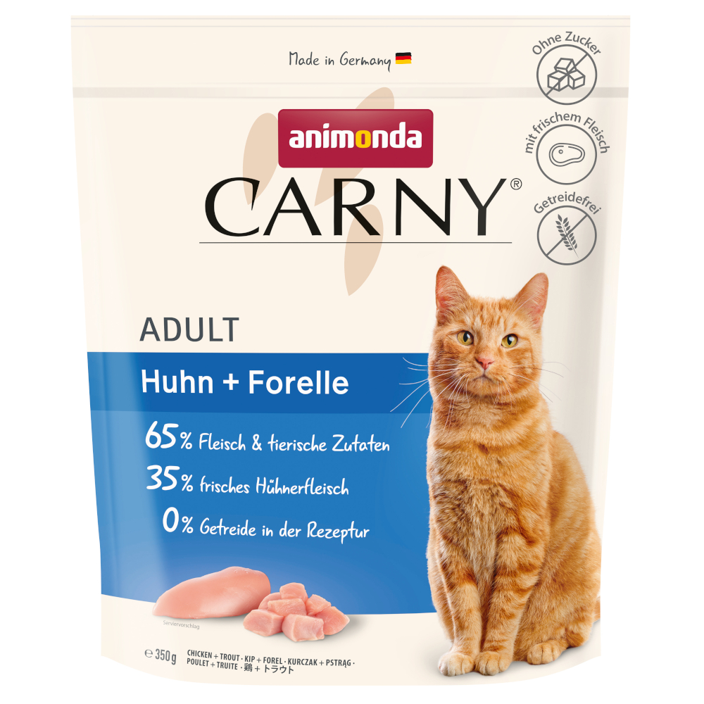 animonda Carny Adult, kurczak z pstrągiem - 350 g