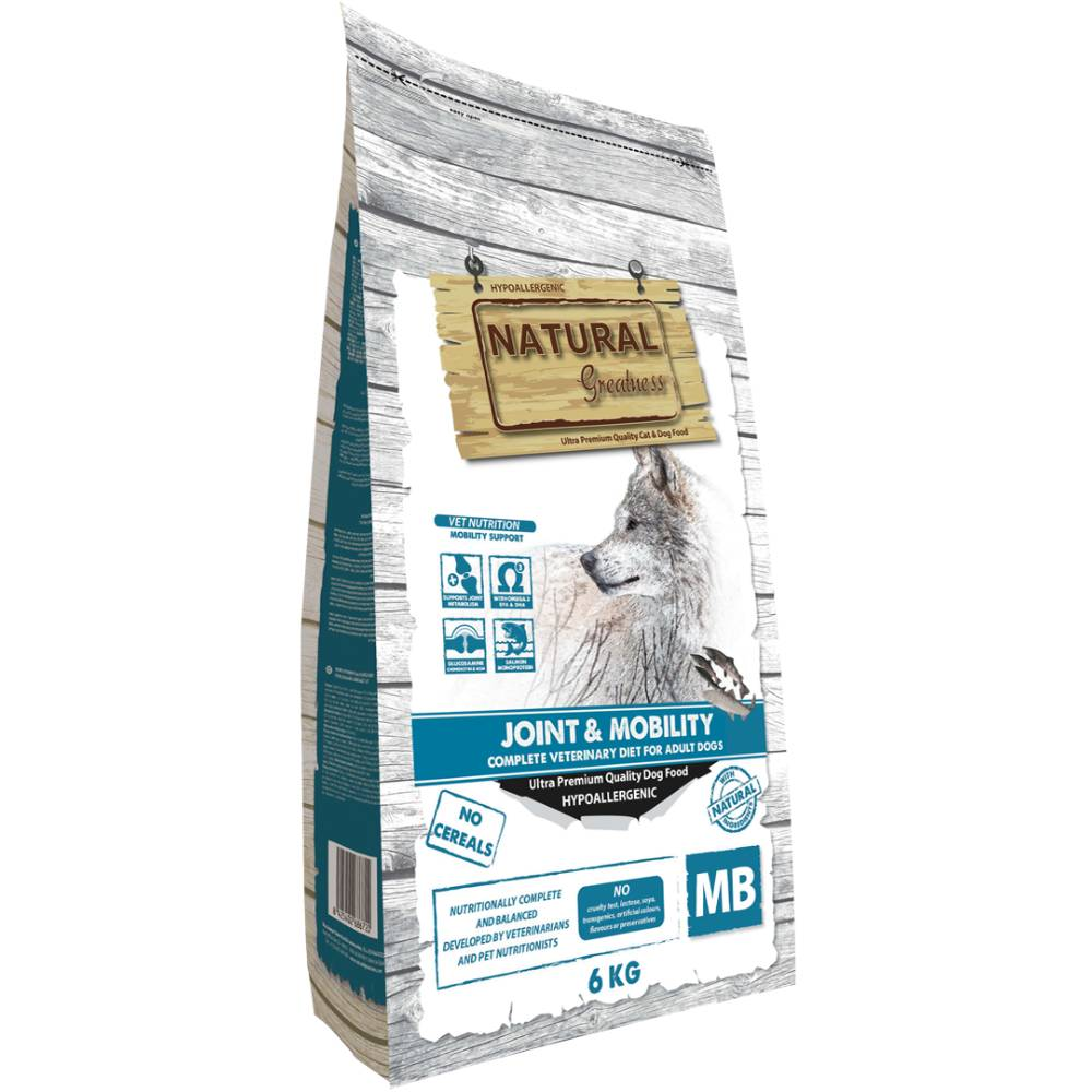 Karma dla psów Natural Greatness Diet Vet Mobility - Podwójne opakowanie 2 x 6 kg