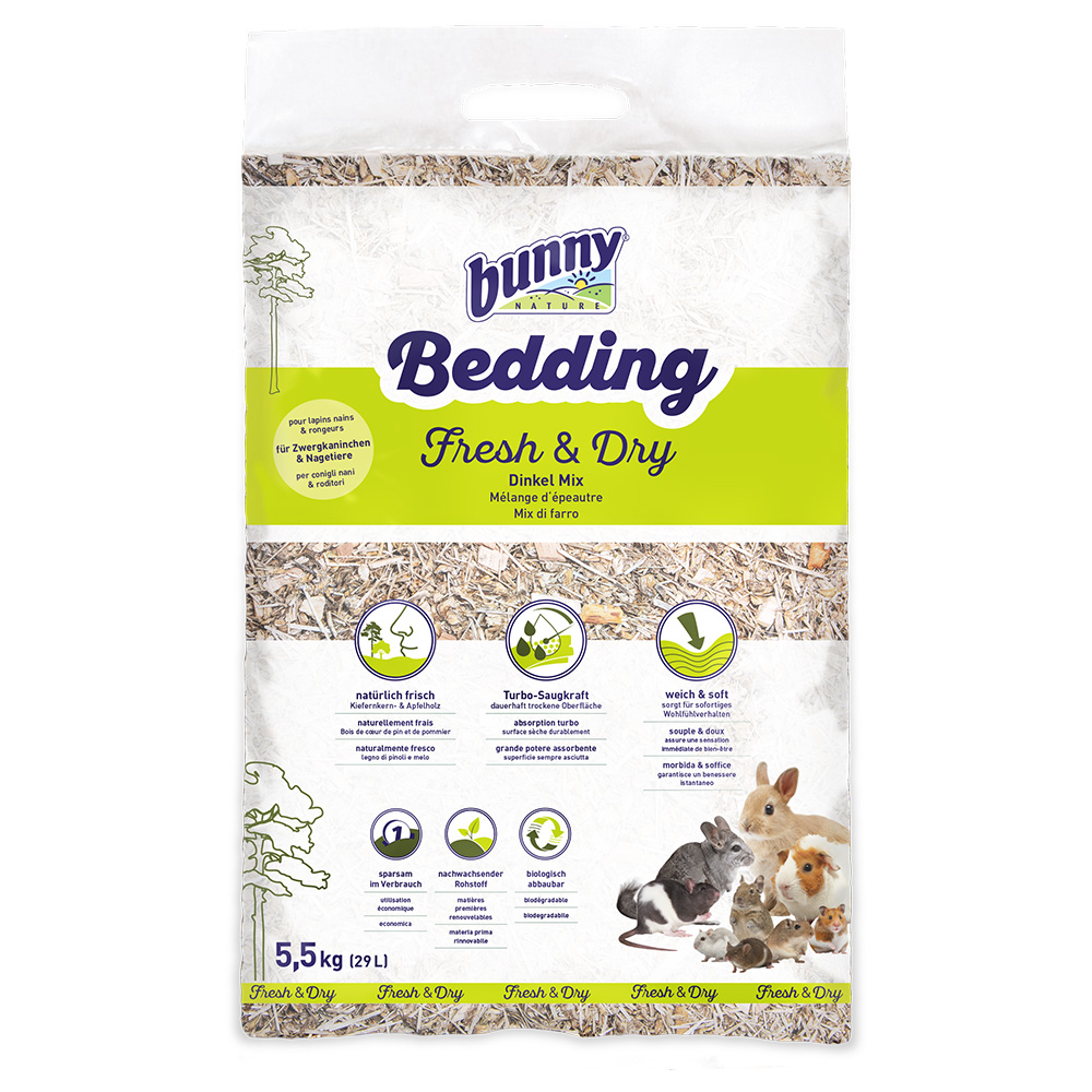 Bunny Bedding Fresh & Dry ściółka dla królików miniaturowych i gryzoni - 2 x 29 l (11 kg) miniaturka