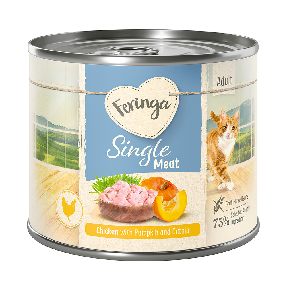 Megapakiet Feringa Single Meat Menu, 24 x 200 g - Kurczak z dynią i kocimiętką