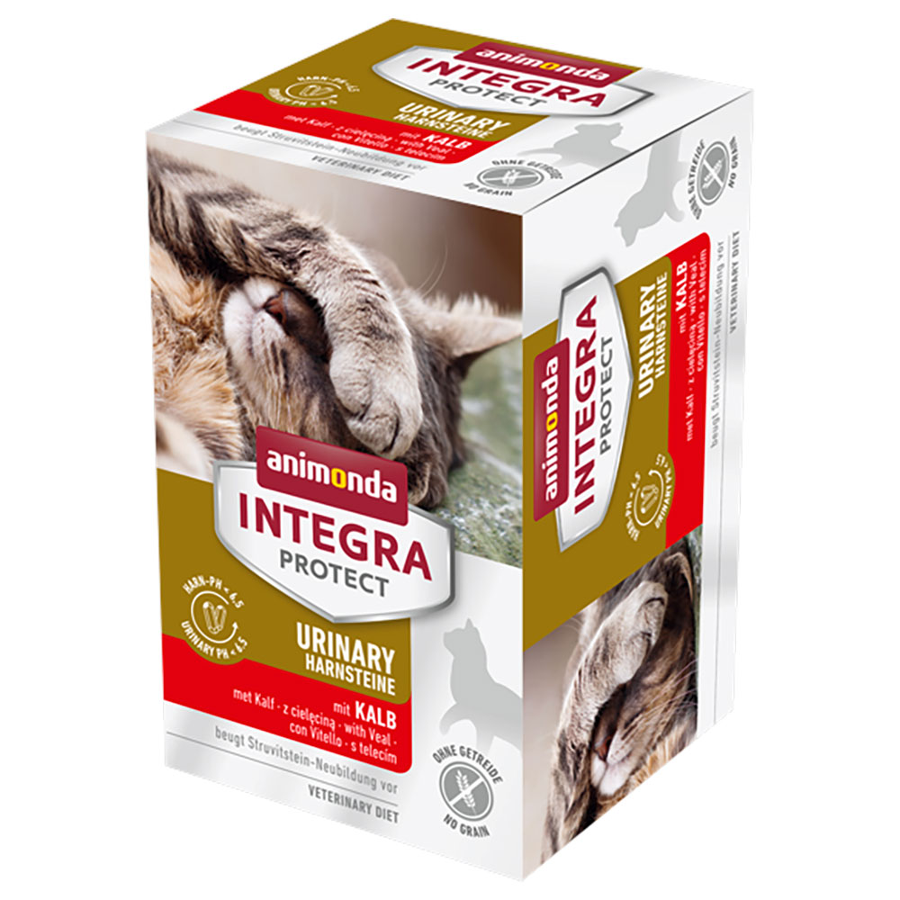 animonda Integra Protect Adult Urinary, kamienie struwitowe, 6 x 100 g - Cielęcina
