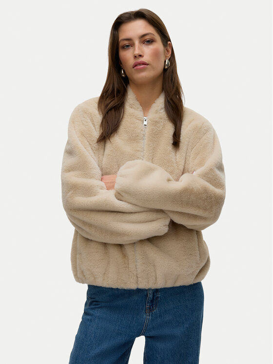 Vero Moda Futro Sonjaliga 10331291 Beżowy Regular Fit miniaturka