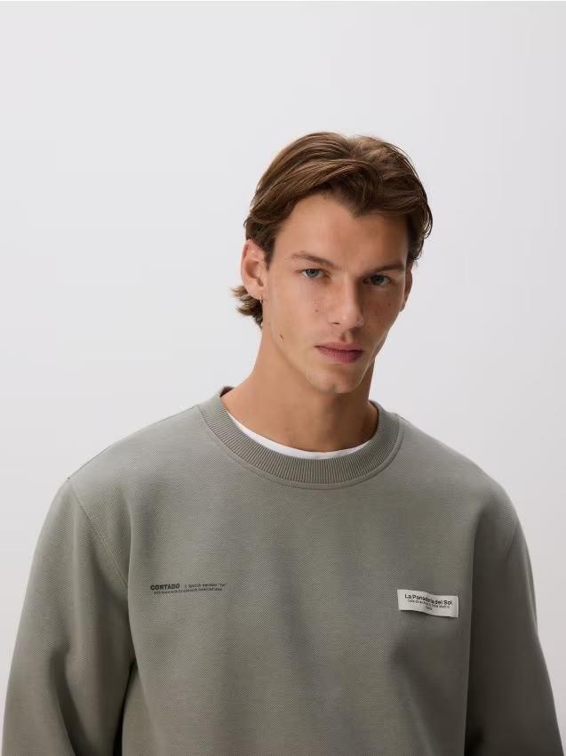 Reserved - Bluza z naszywką - jasny zielony