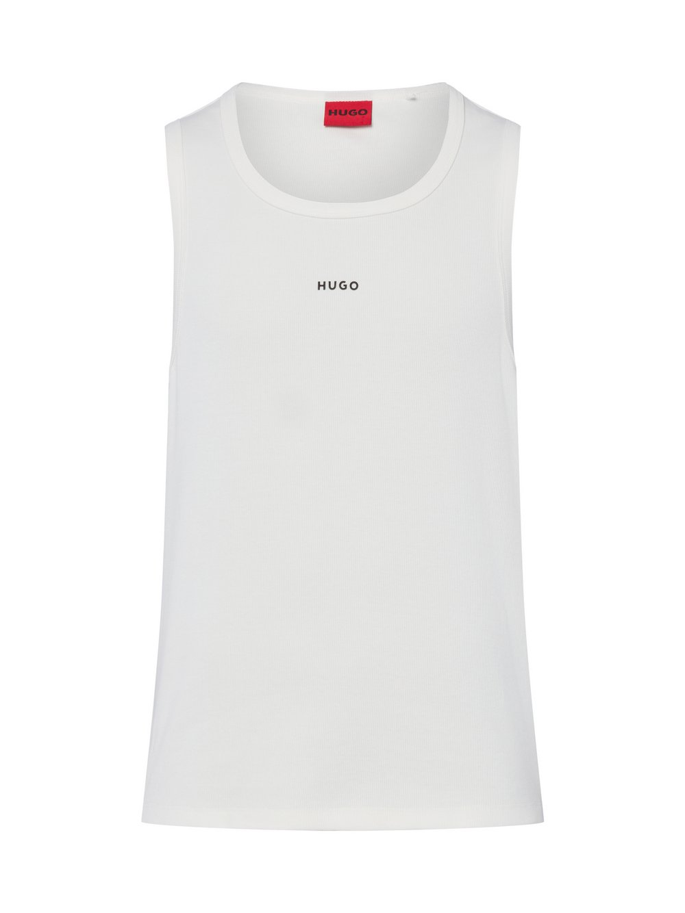 HUGO Tank top męski Mężczyźni Bawełna biały, L