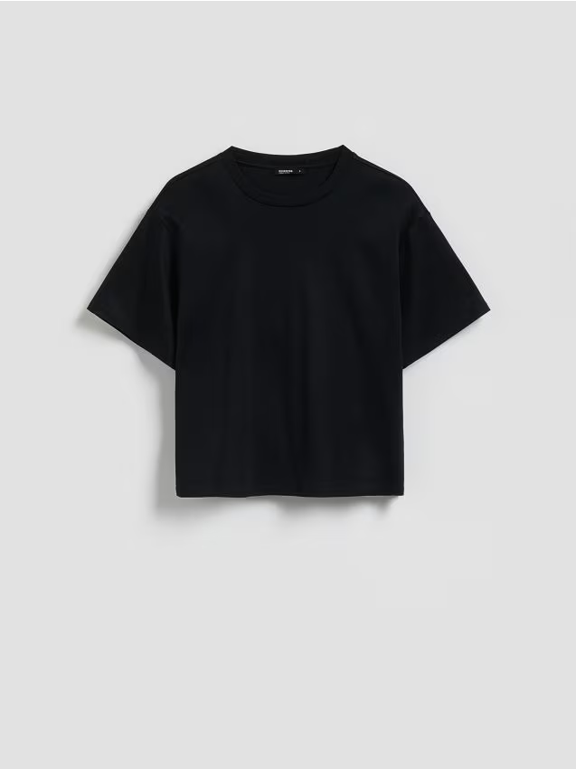Reserved - T-shirt z modalem - czarny