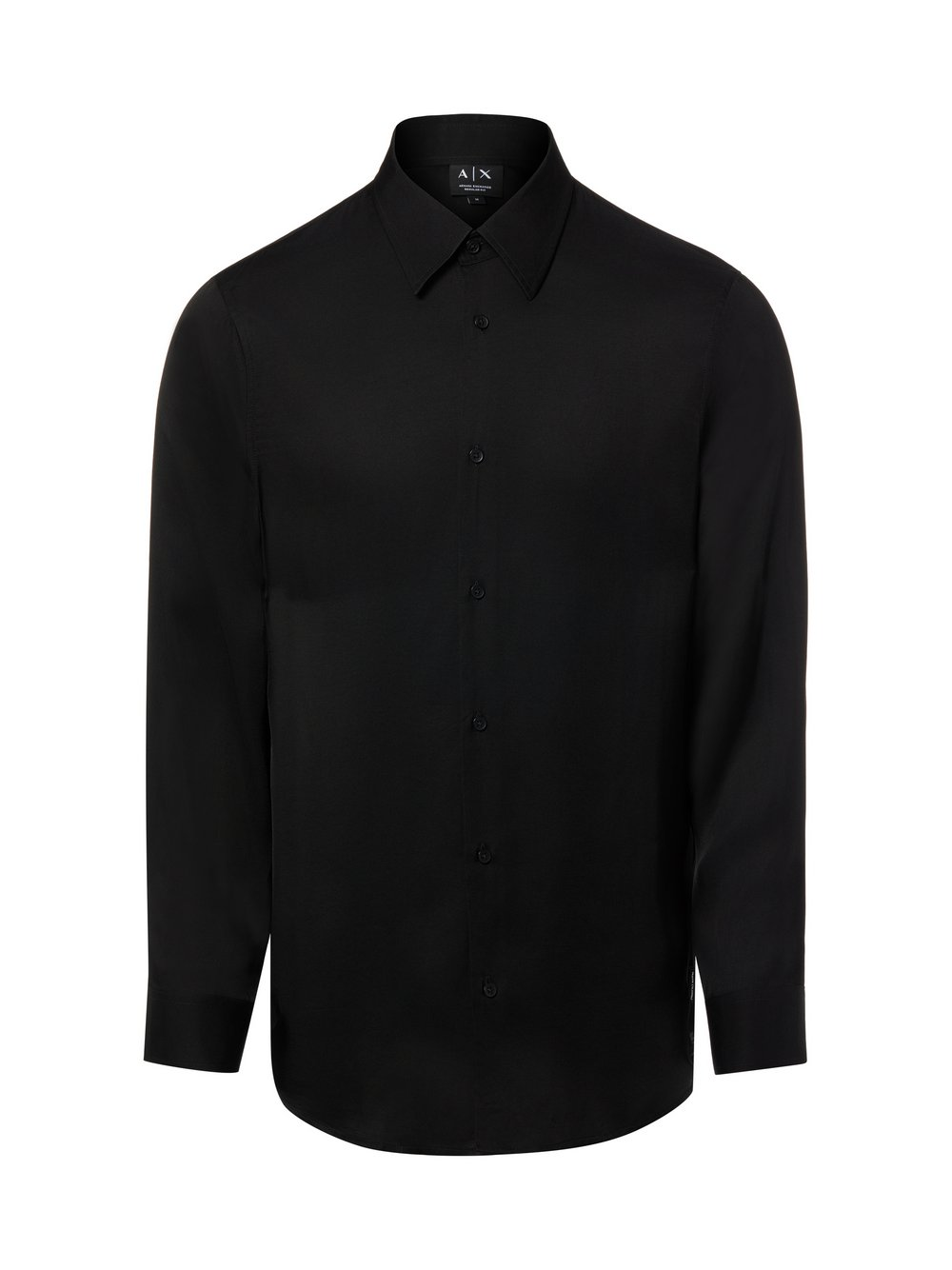 Armani Exchange Koszula męska Mężczyźni Regular Fit wiskoza czarny, XL