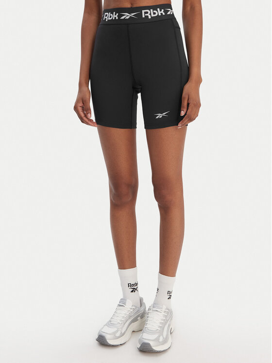 Reebok Szorty sportowe RK25607CCW Czarny Slim Fit miniaturka