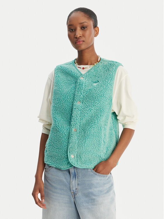 Roxy Bezrękawnik Iconic Twon Vest ERJPF03235 Zielony Regular Fit