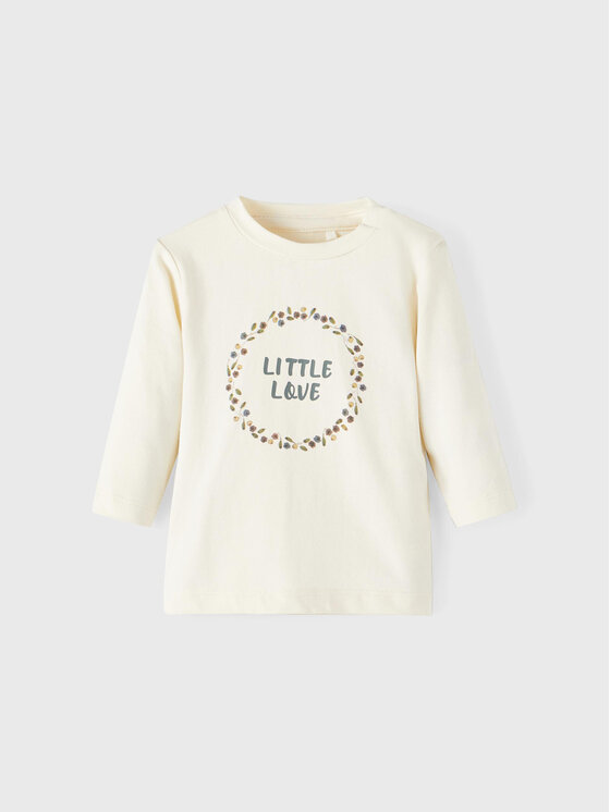 NAME IT Bluzka 13206931 Écru Regular Fit miniaturka