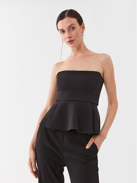 Pinko Bluzka Magnetone 101662 A0HC Czarny Regular Fit