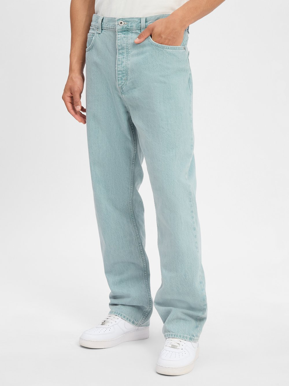 HUGO BLUE Męskie jeansy baggy fit - Nate Mężczyźni Bawełna niebieski|zielony, 32-30