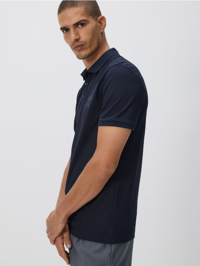 Reserved - Koszulka polo regular fit - granatowy