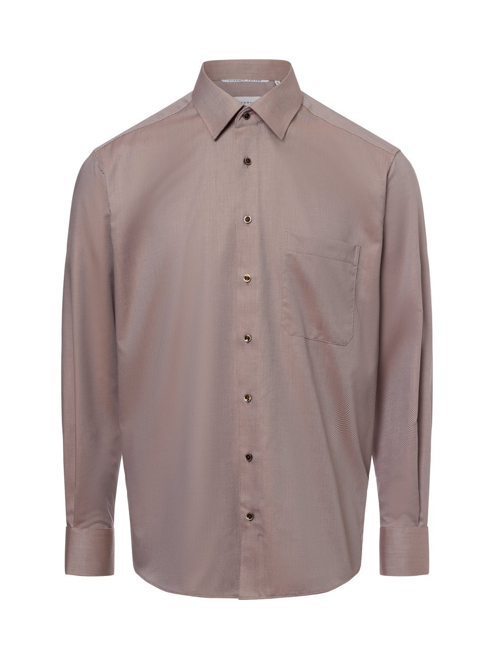 Eterna Comfort Fit Męska koszula biznesowa - non-iron Mężczyźni Comfort Fit Bawełna beżowy|brązowy, 46