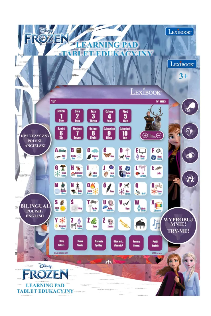 Dwujęzyczny tablet edukacyjny Frozen (PL/EN) JCPAD002FZi17