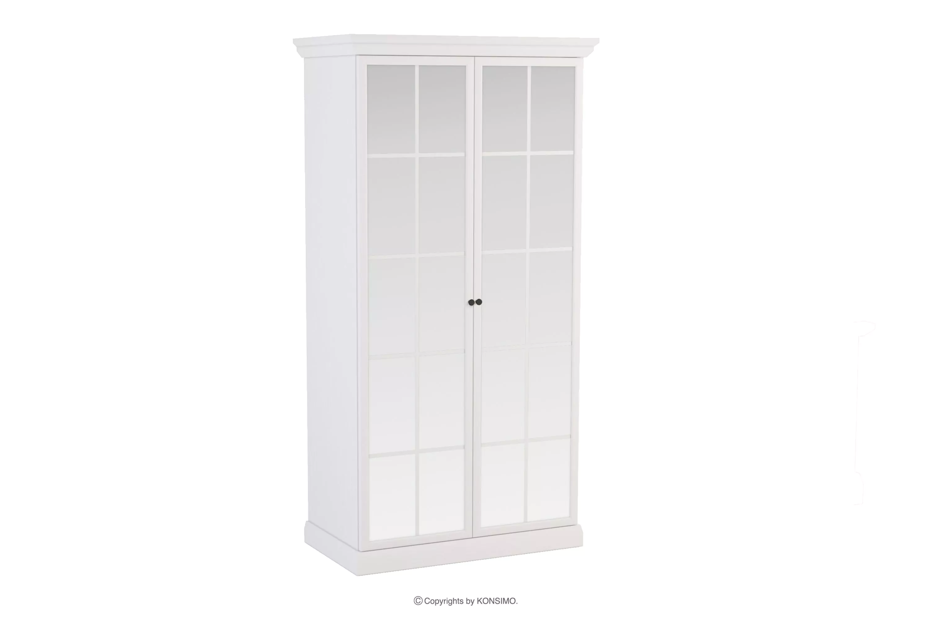 Szafa z lustrem classic biały/dąb craft KATRIA