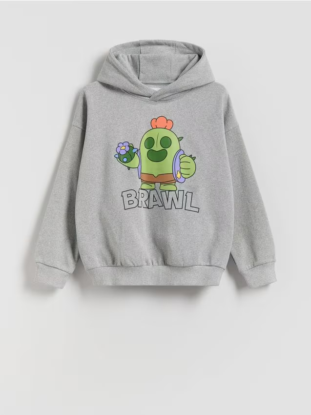 Reserved - Bluza Brawl Stars - jasnoszary