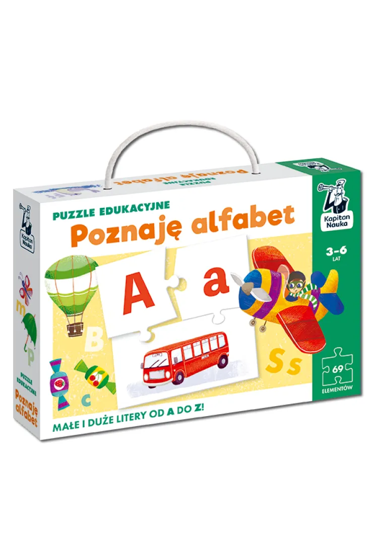 Puzzle edukacyjne. Poznaję alfabet. 3-6 lat