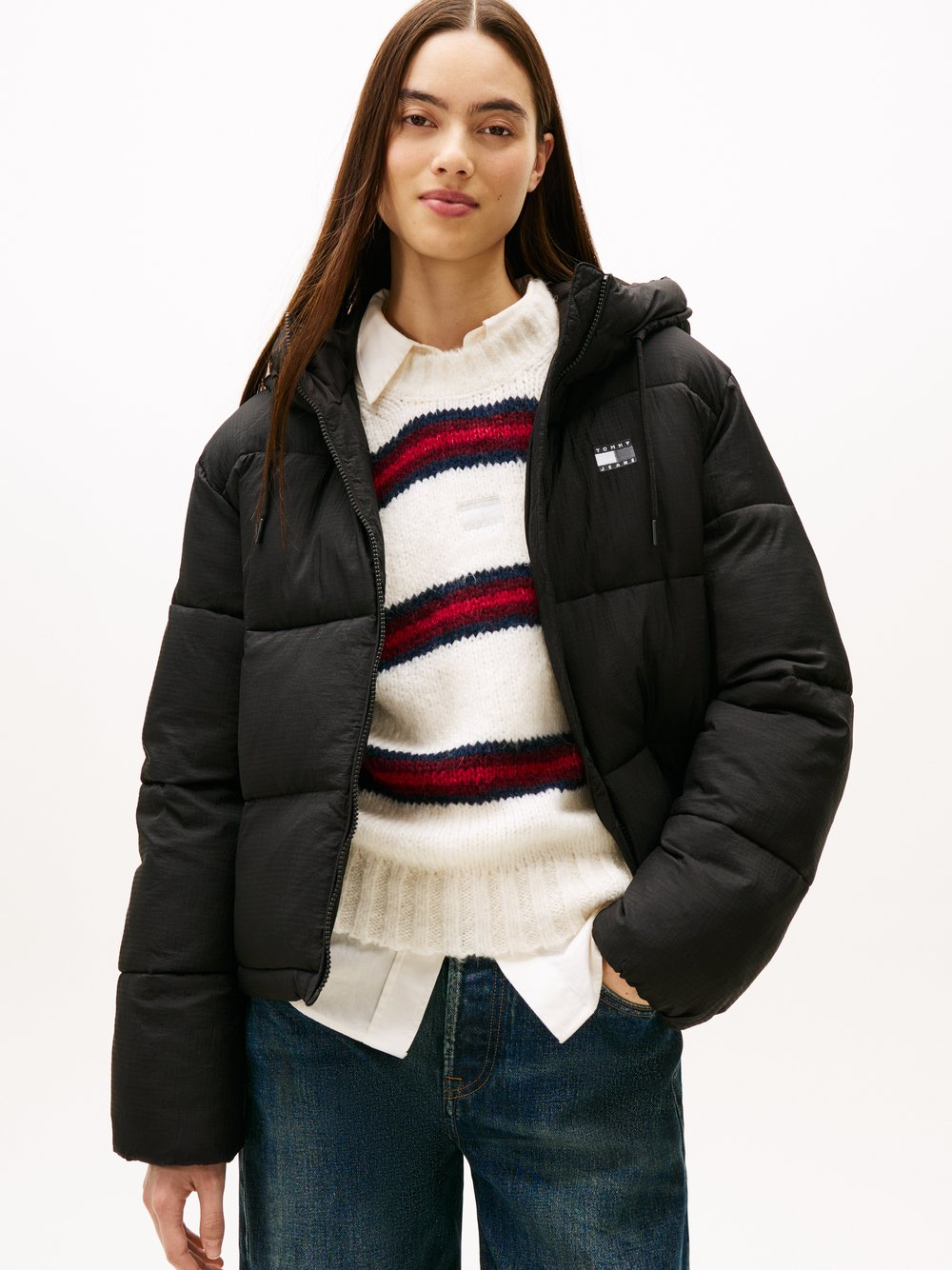 Tommy Jeans Damska kurtka pikowana Kobiety czarny, XS