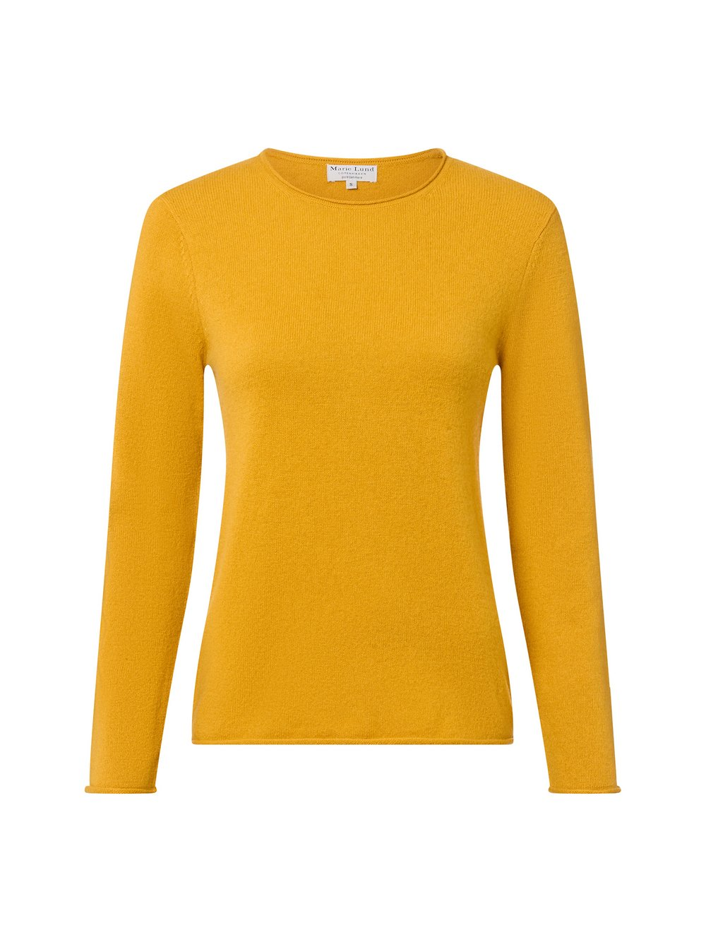 Marie Lund Damski sweter z czystego kaszmiru Kobiety Kaszmir żółty, XS