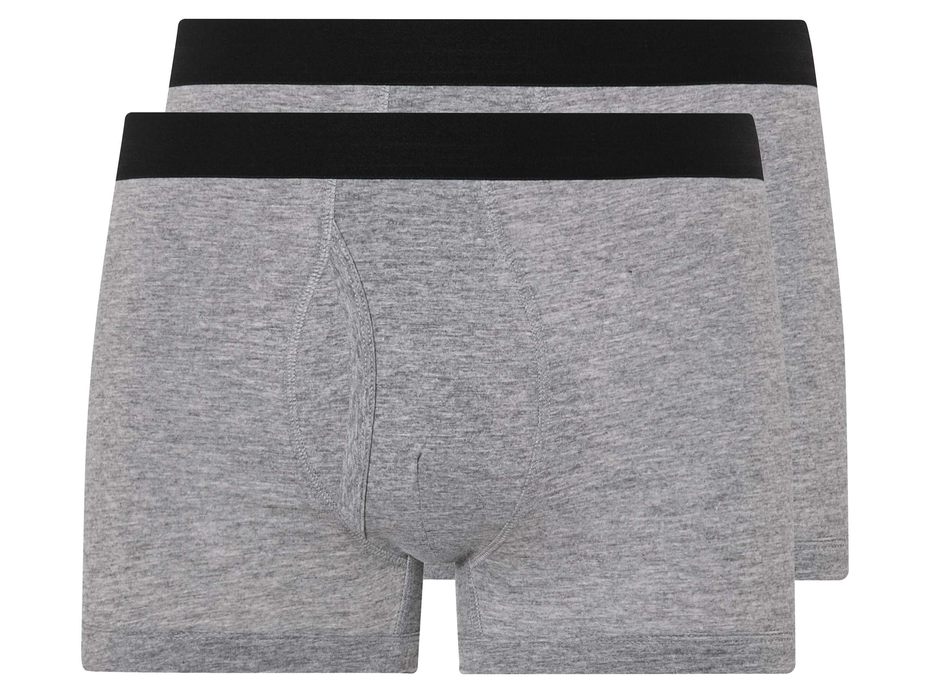 LIVERGY® Bokserki męskie z bawełną, 2 pary (5/M, Szary)