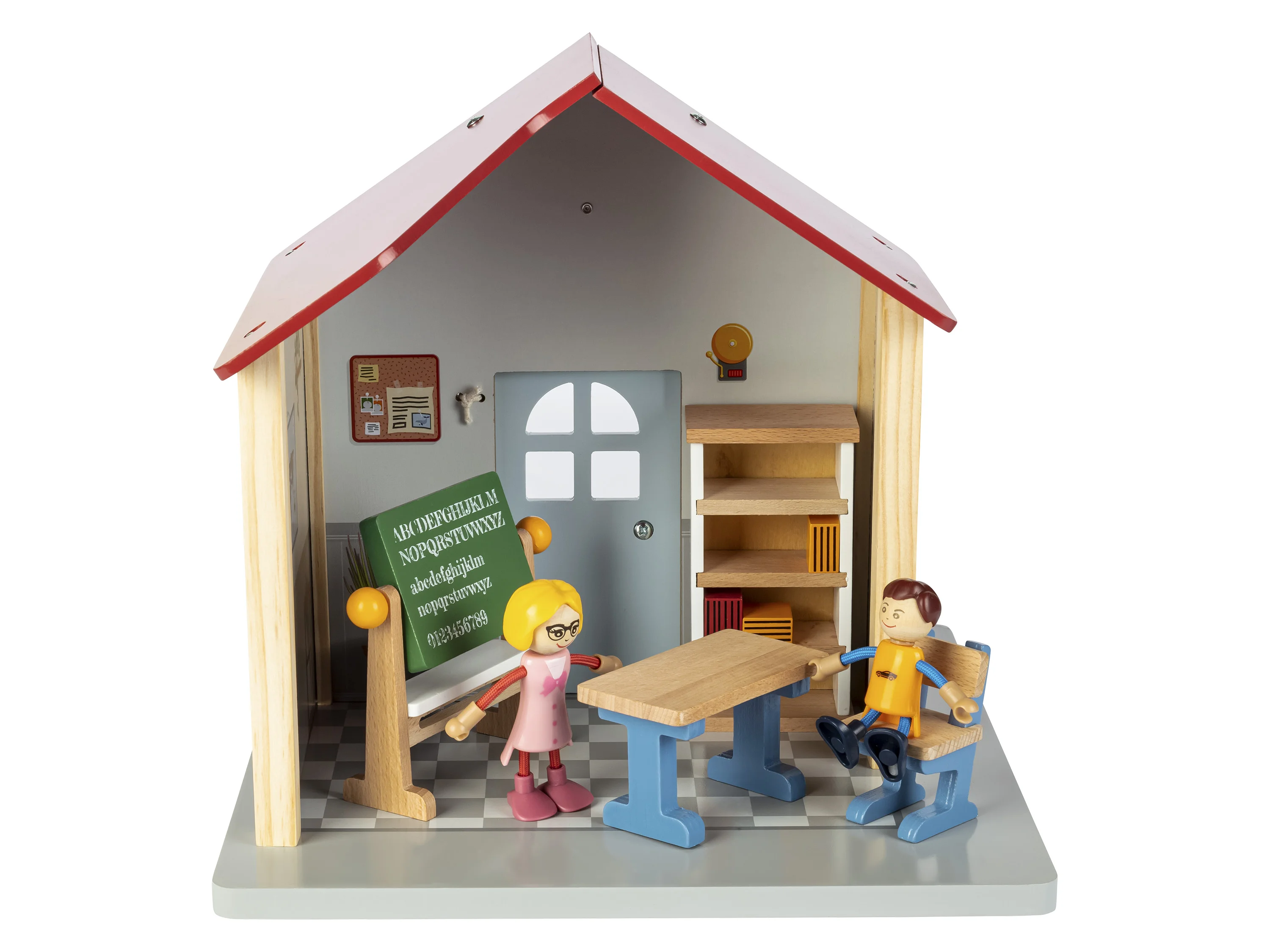 Playtive Zestaw do zabawy Drewniany domek dla lalek (Klasa szkolna)