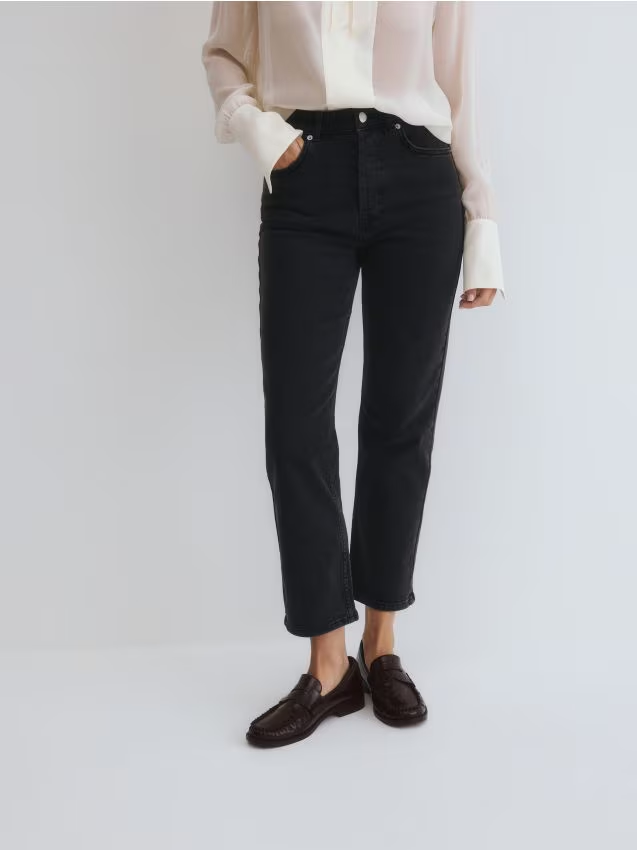 Reserved - Jeansy straight - czarny