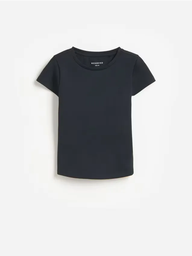 Reserved - Gładki t-shirt - czarny