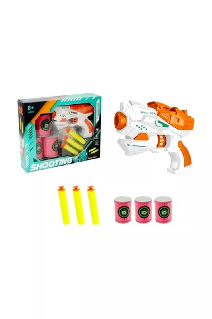 Pistolet z piankowymi pociskami i puszkami