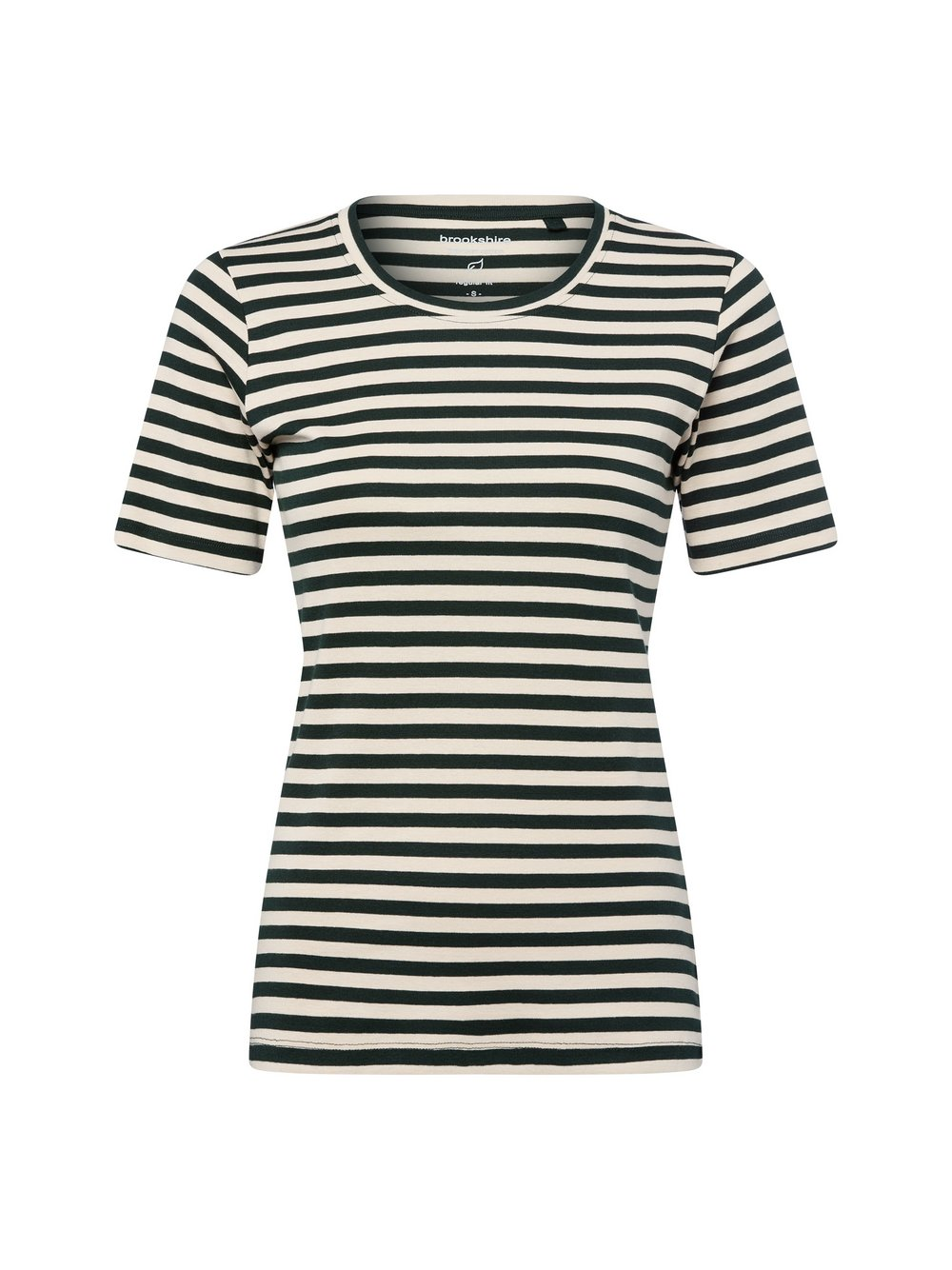brookshire T-shirt damski Kobiety Bawełna beżowy|zielony, S