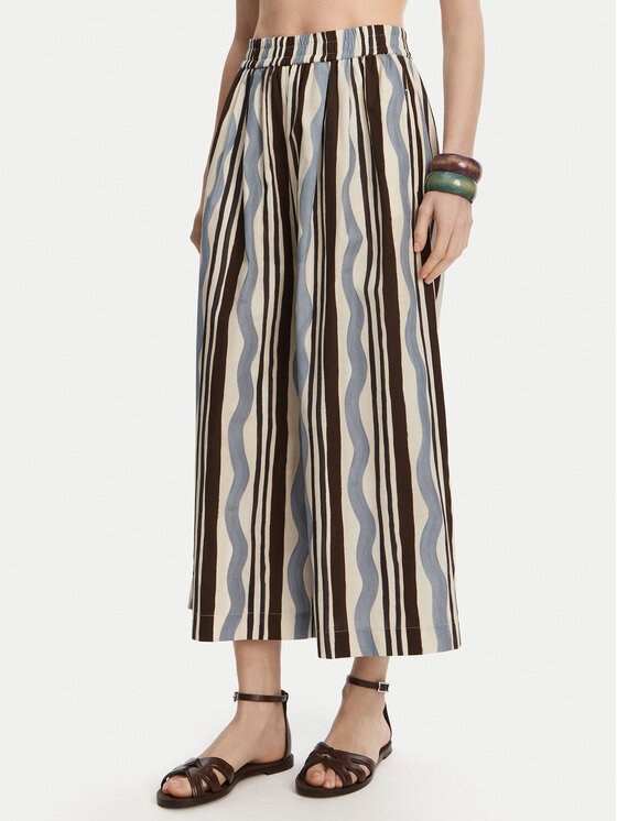 Weekend Max Mara Kuloty Virgin 2515131102 Błękitny Relaxed Fit
