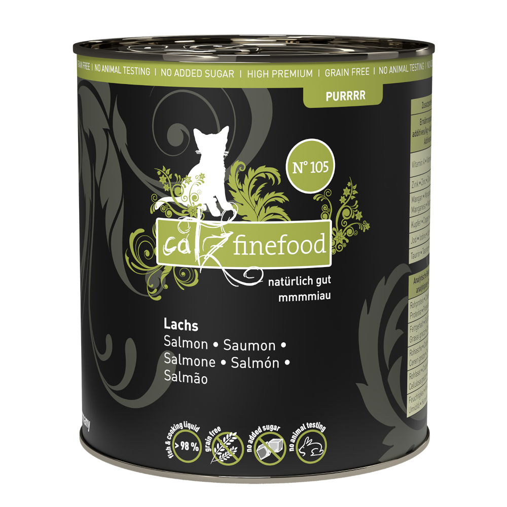 catz finefood Purrrr, 6 x 800g/750g - No. 105: Łosoś, 6 x 750 g
