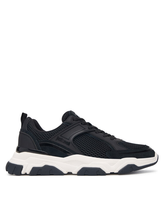 Just Cavalli Sneakersy 80QA3SH5 ZSE66 Czarny