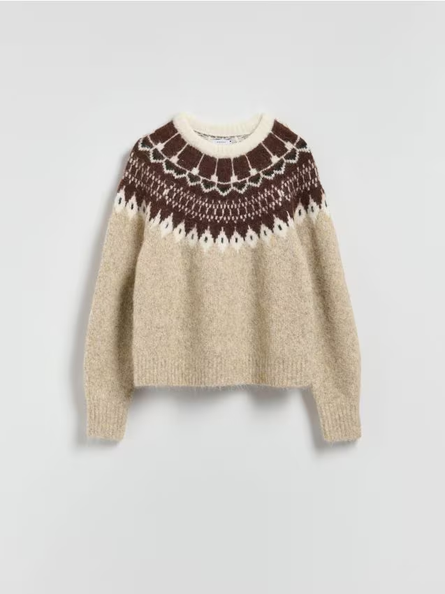 Reserved - Sweter z dodatkiem wełny - wielobarwny