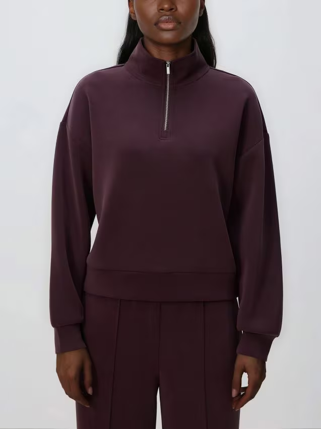 Reserved - Bluza z zamkiem - ciemnofioletowy