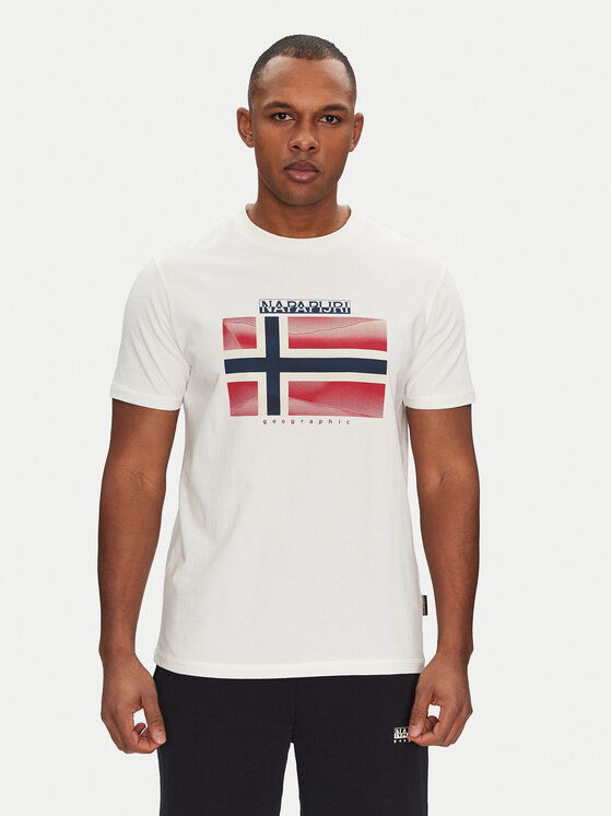 Napapijri T-Shirt S-Lari NP0A4IE52061 Biały Regular Fit