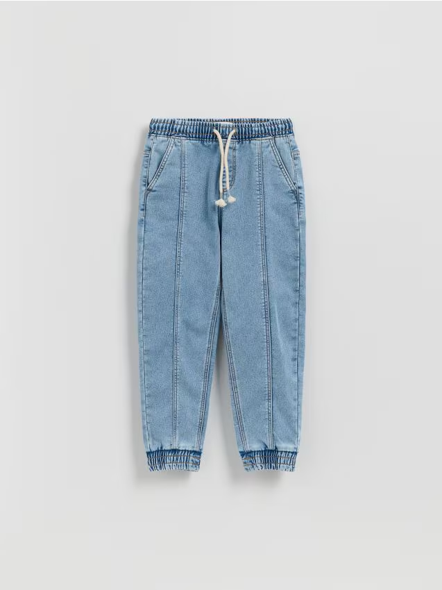 Reserved - Jeansy jogger - niebieski