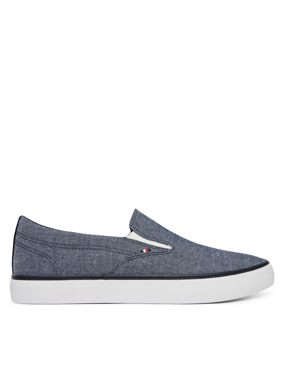 Tommy Hilfiger Tenisówki Harlem Core Ii Slip On Chambray FM0FM05819 Niebieski