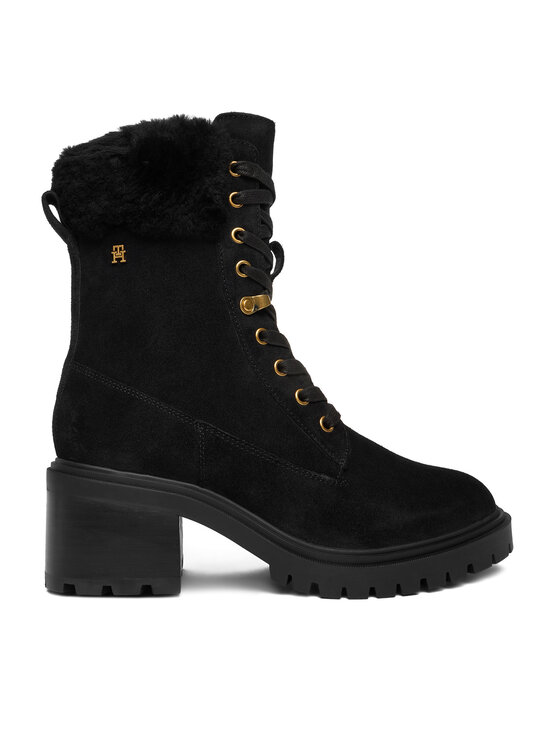 Tommy Hilfiger Trzewiki Th Shearling Lace Up Boot FW0FW08999 Czarny