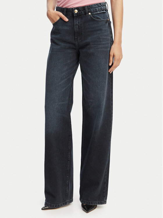 Just Cavalli Jeansy 80PAB5T2 CDWCH Granatowy Straight Fit