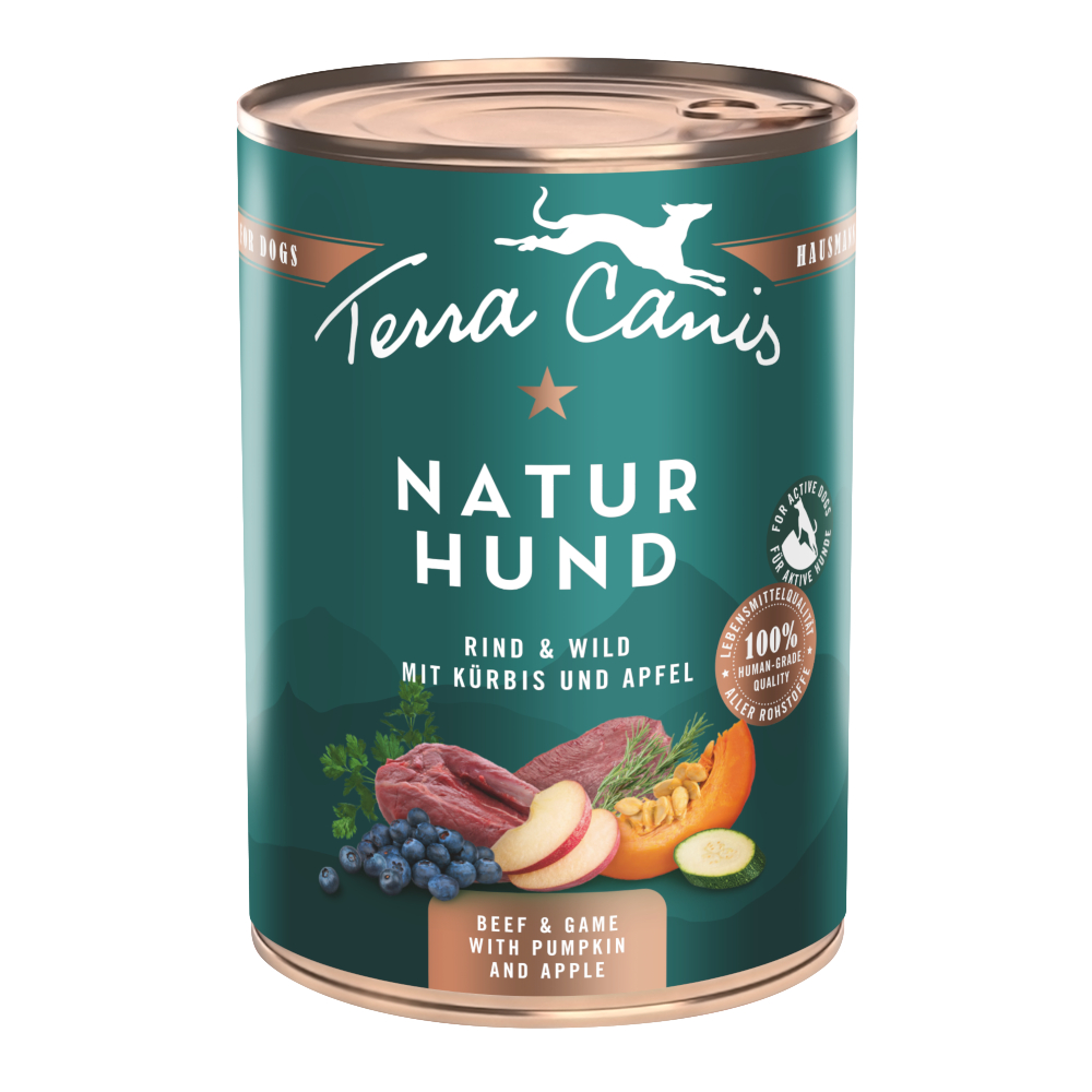 Korzystny pakiet Terra Canis Naturhund, 12 x 400 g - Wołowina i dziczyzna z dynią i jabłkiem