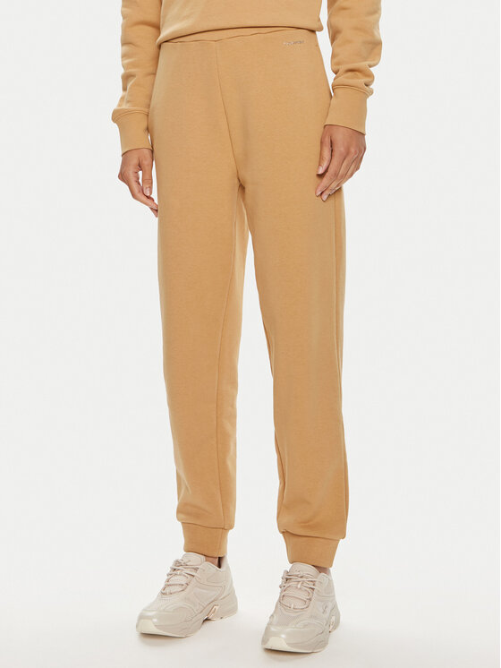 Calvin Klein Spodnie dresowe Nano Logo K20K207214 Beżowy Relaxed Fit