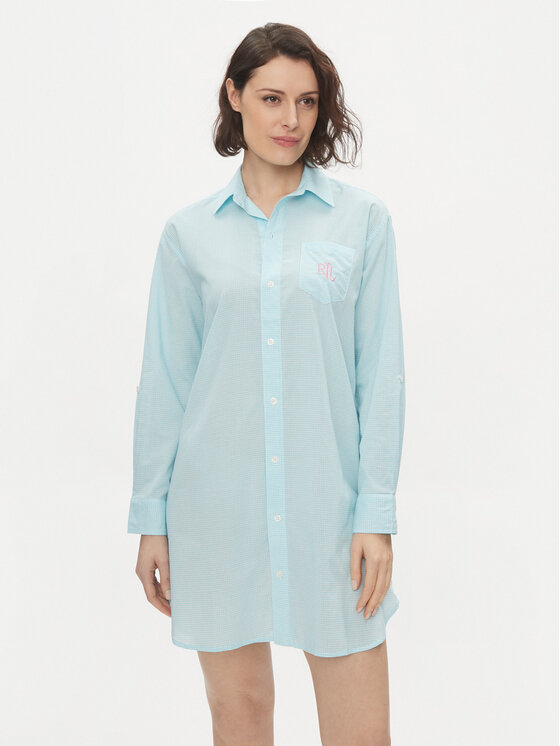Lauren Ralph Lauren Koszula nocna ILN32317 Błękitny