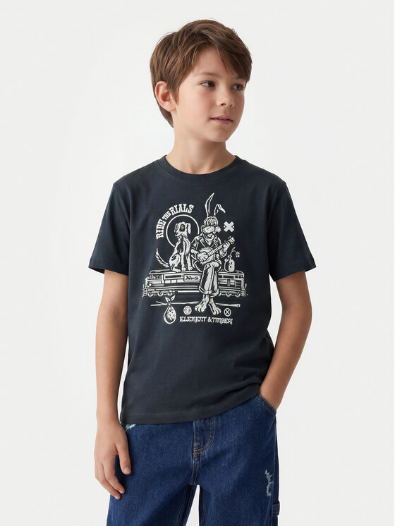 Element T-Shirt Timber Aboard ELBZT00259 Czarny Regular Fit