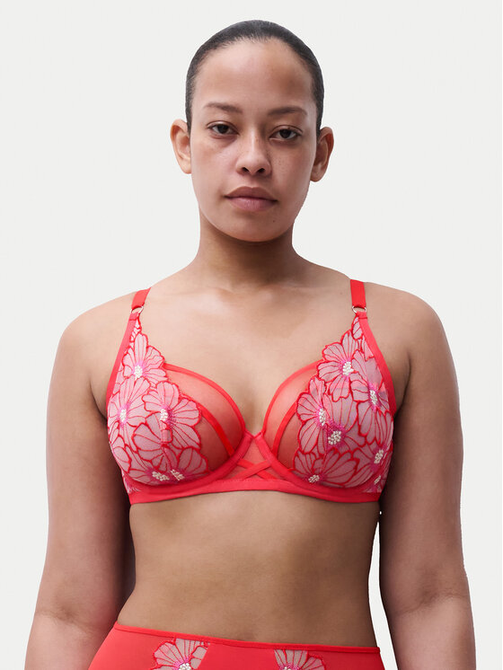 Chantelle Biustonosz z fiszbiną Lush C22OM0 Koralowy