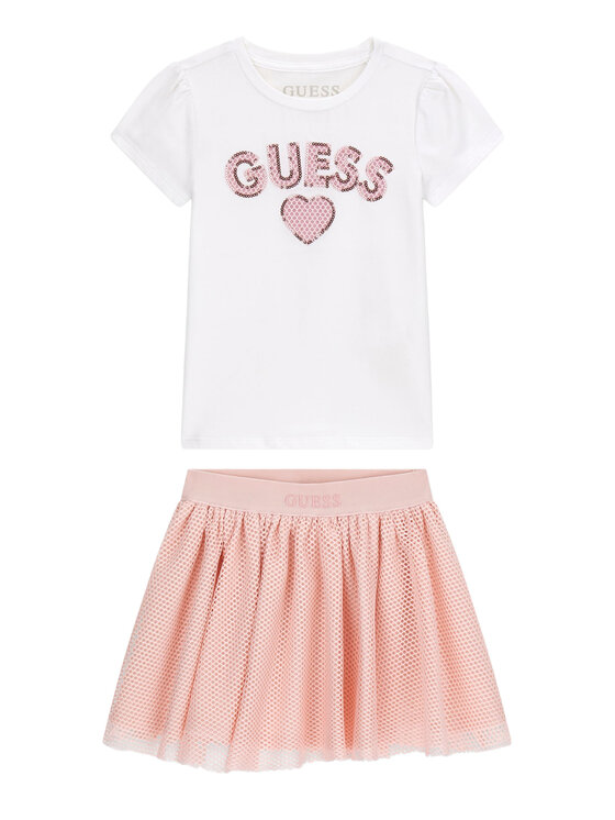 Guess Komplet t-shirt i spódniczka K6RG09 K6YW0 Kolorowy Regular Fit